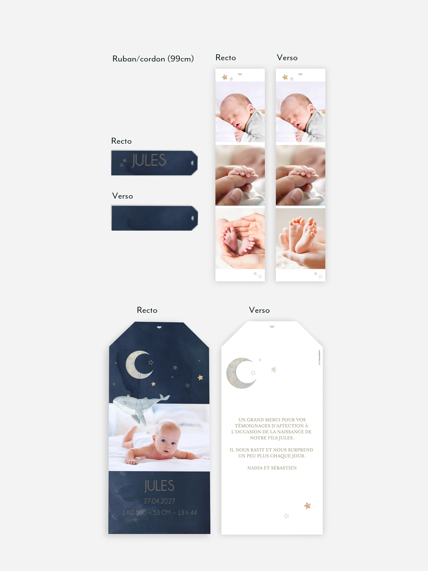Faire-part naissance Clair de lune