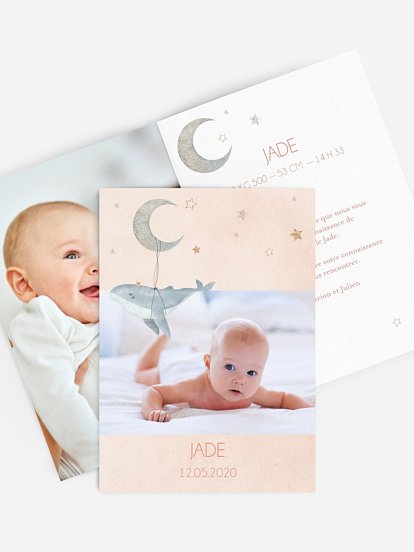Faire-part naissance Clair de lune
