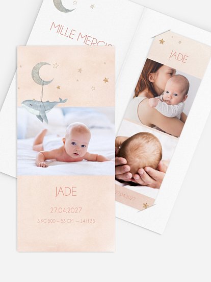 Faire-part naissance Clair de lune