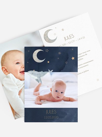 Faire-part naissance Clair de lune