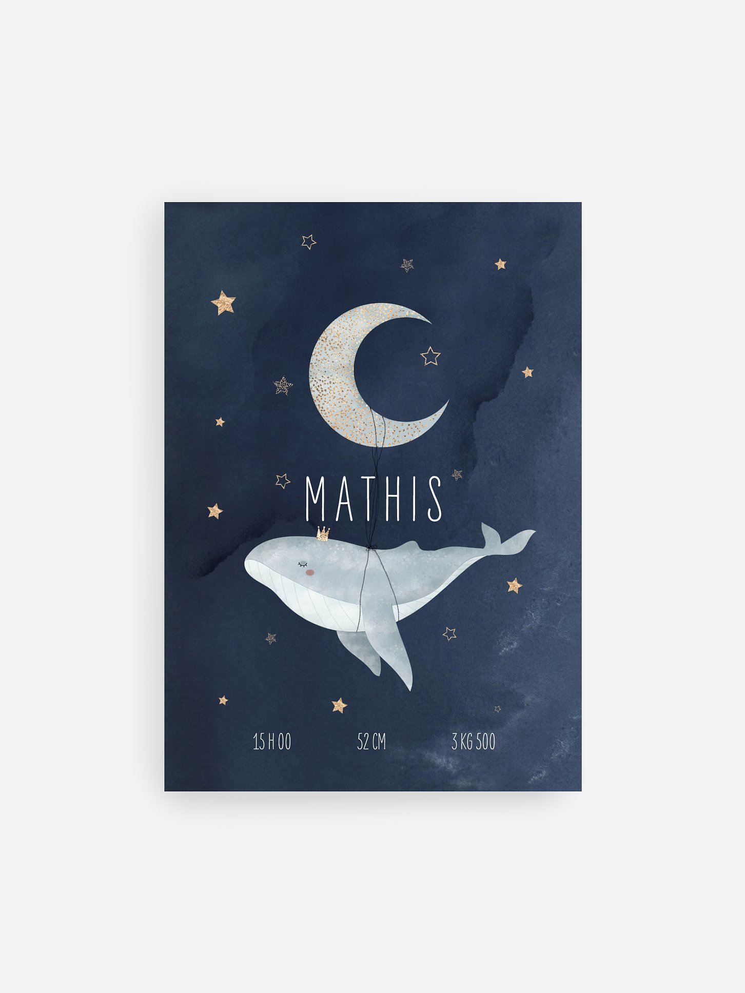 Affiche naissance Clair de lune
