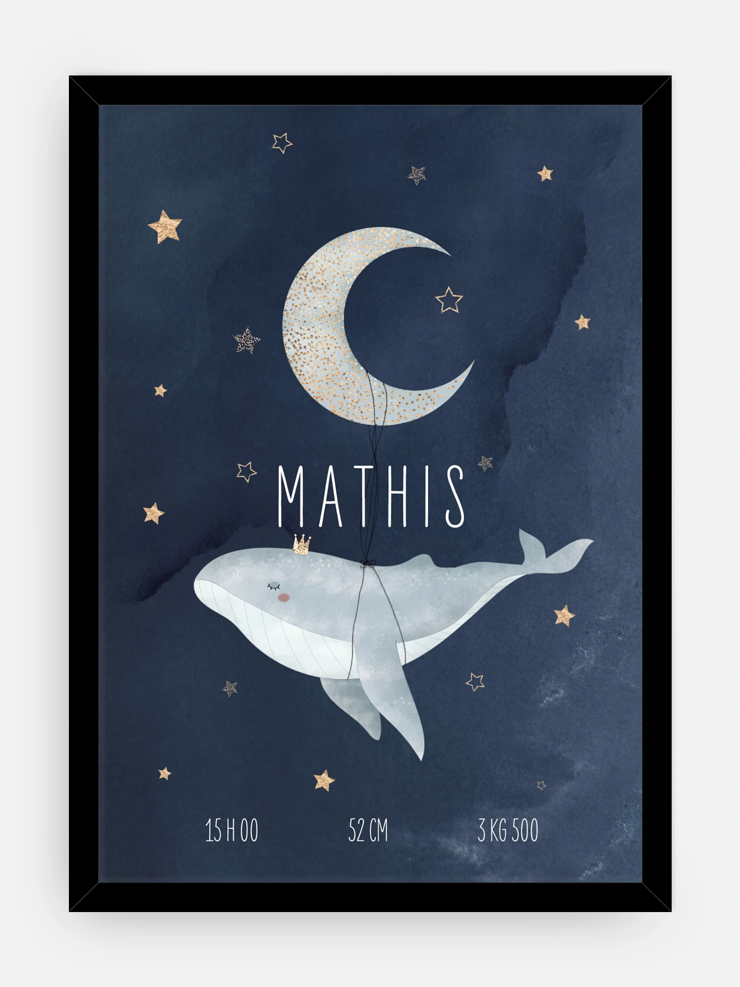 Affiche naissance Clair de lune