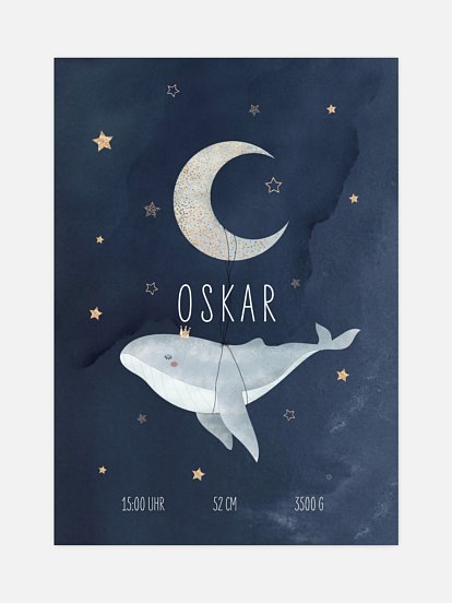 Poster Geburt Mondlicht