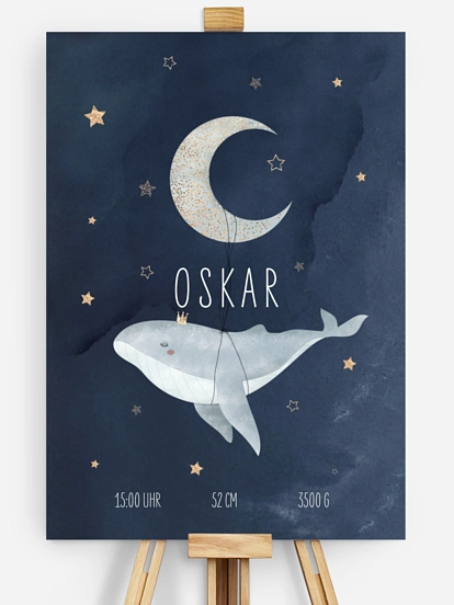 Poster Geburt Mondlicht