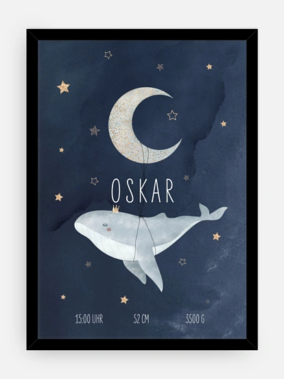 Poster Geburt Mondlicht