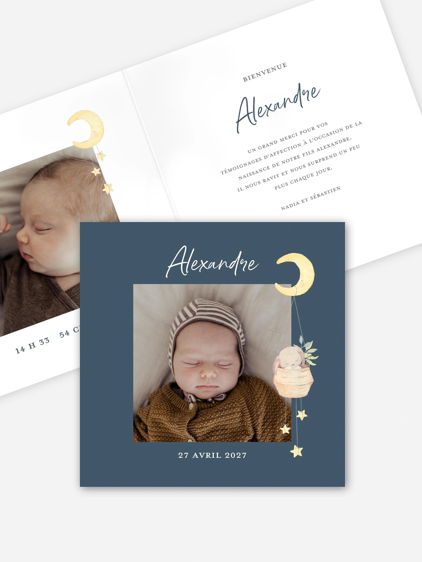 Faire-part naissance Doux rêves