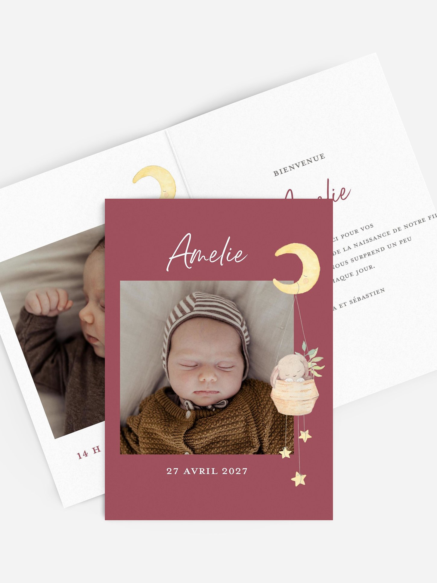 Faire-part naissance Doux rêves