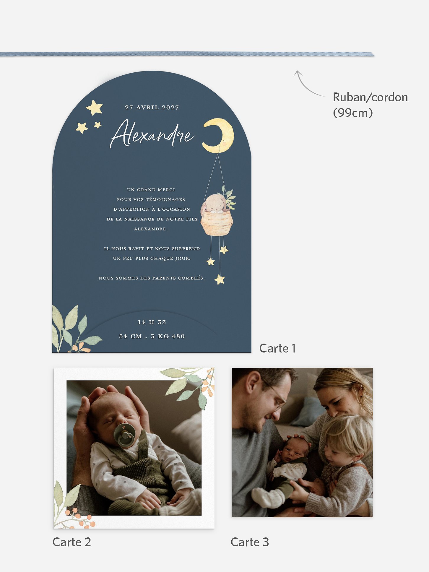 Faire-part naissance Doux rêves