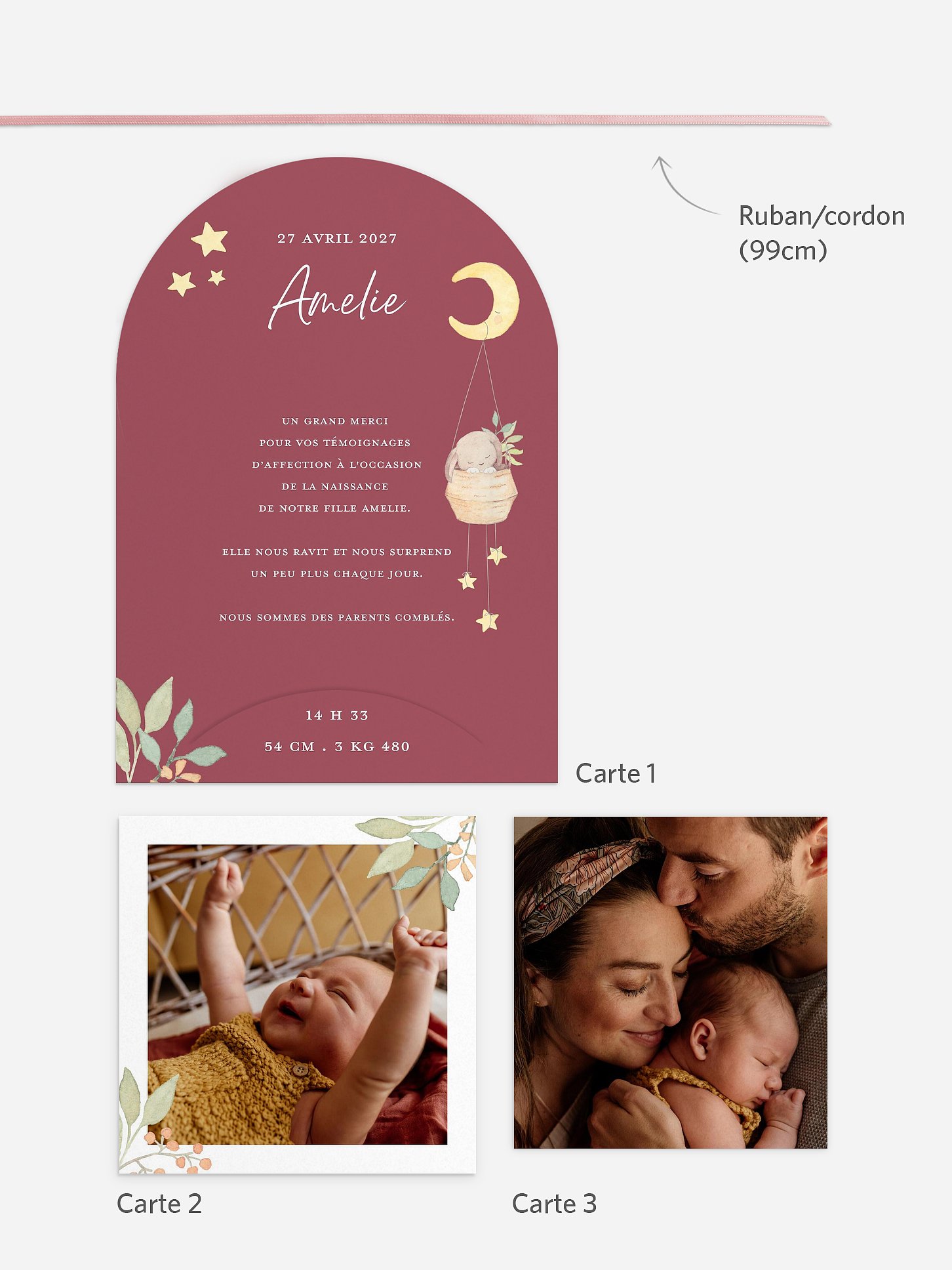Faire-part naissance Doux rêves