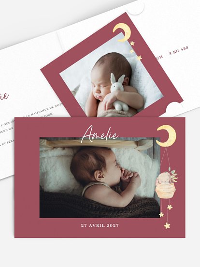 Faire-part naissance Doux rêves