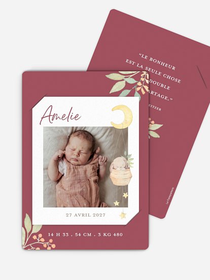 Faire-part naissance Doux rêves