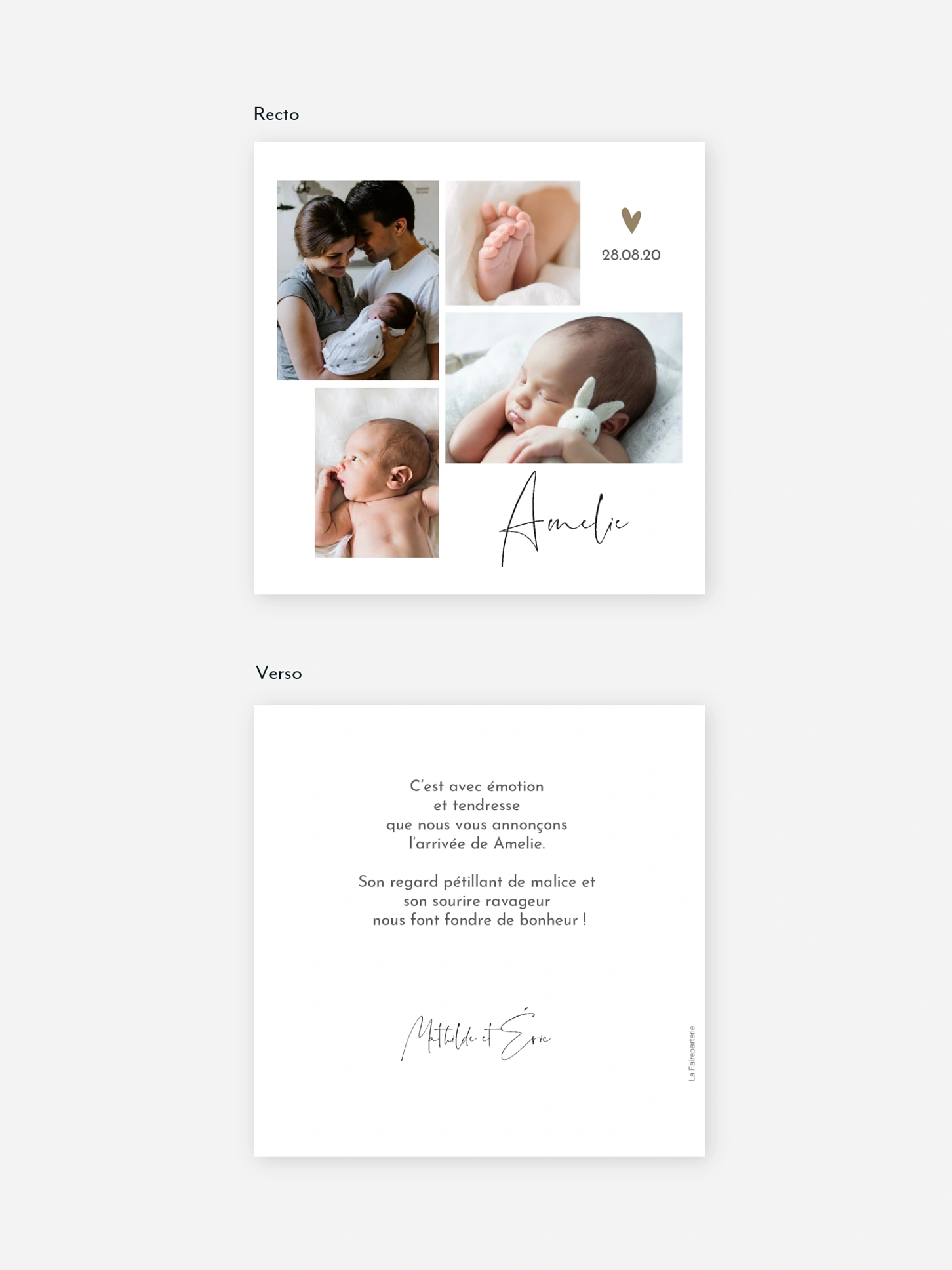 Faire-part naissance Heureux événement
