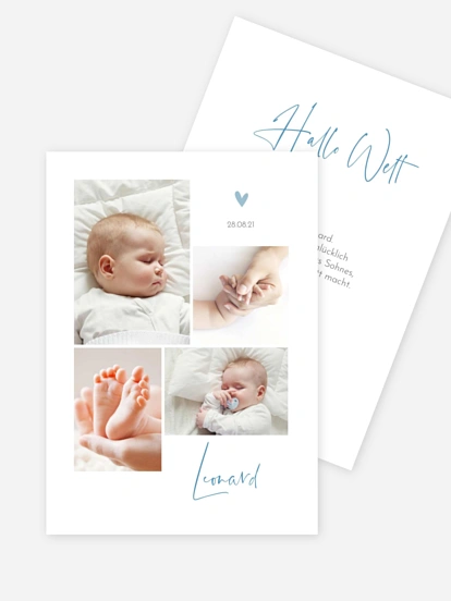 Geburtskarte Du bist da