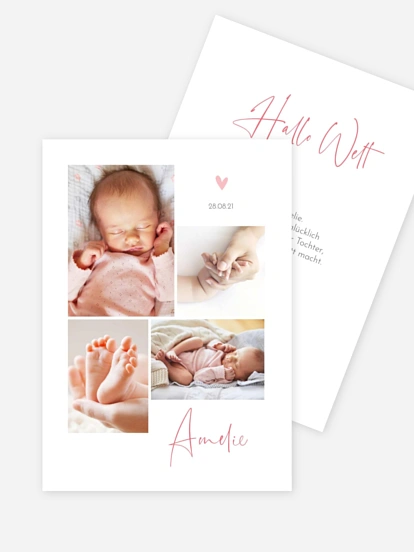 Geburtskarte Du bist da