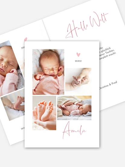 Geburtskarte Du bist da