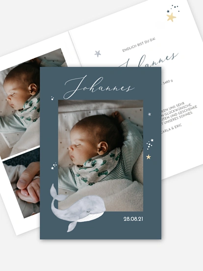 Geburtskarte Große Gefühle