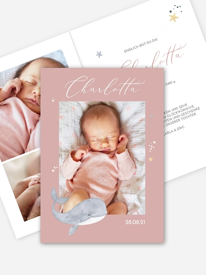 Geburtskarte Große Gefühle