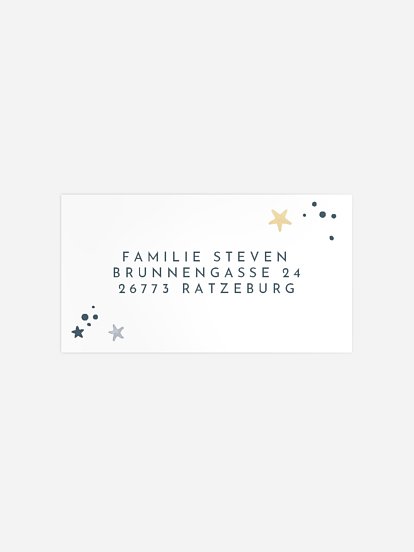 Empfängeraufkleber Geburt Große Gefühle