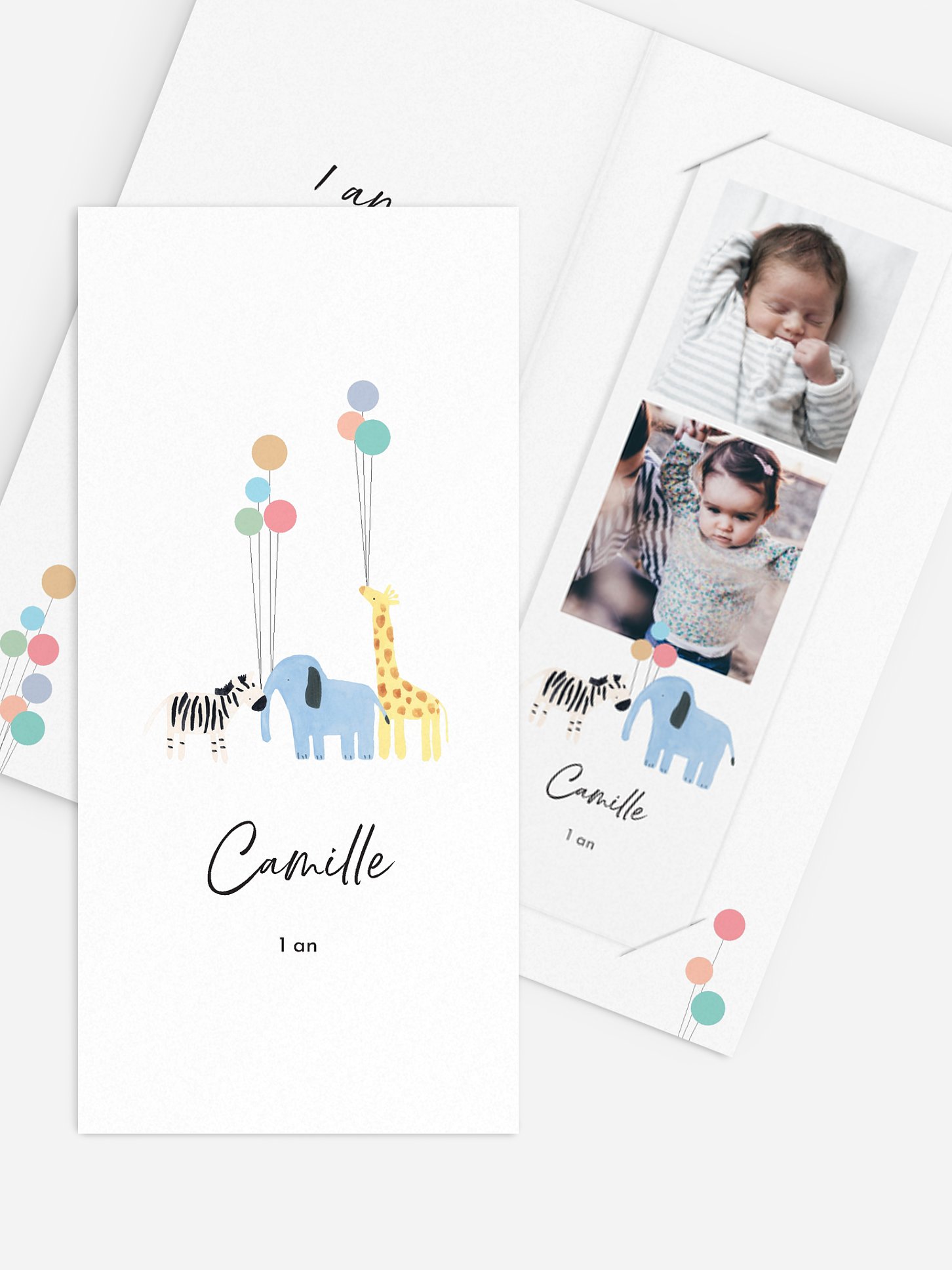 invitation anniversaire enfant Happy Balloons