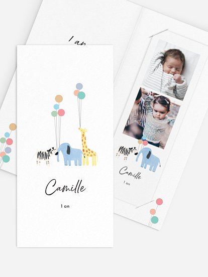 invitation anniversaire enfant Happy Balloons