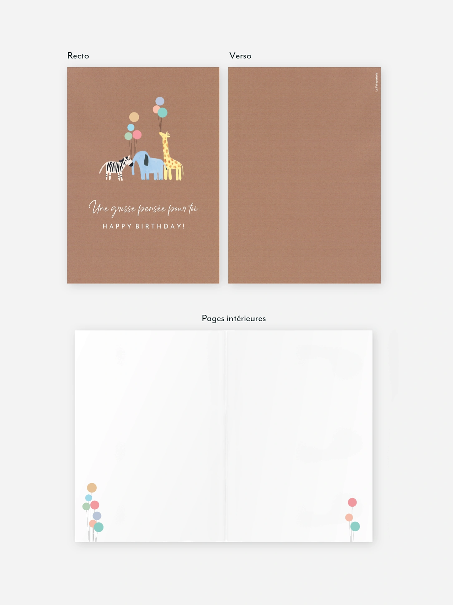 Carte de correspondance Happy Balloons