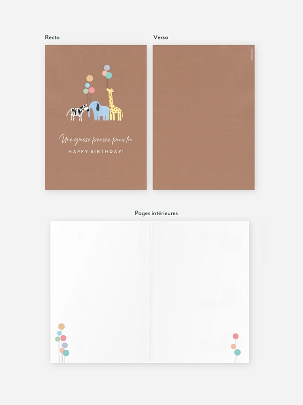 Carte de correspondance Happy Balloons