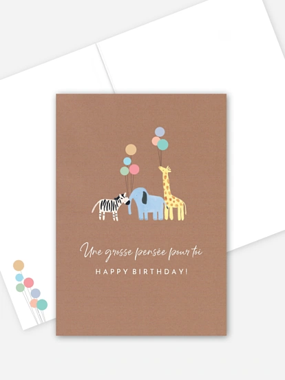 Carte de correspondance Happy Balloons