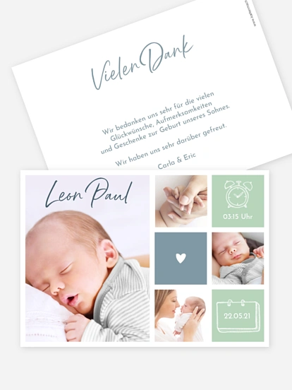 Geburtskarte Endlich komplett