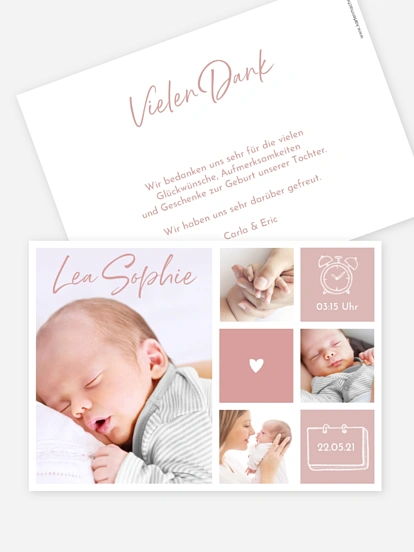 Geburtskarte Endlich komplett