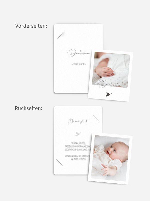 Dankeskarte Taufe Glücksfotos