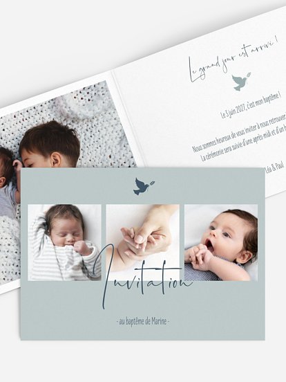 Faire-part baptême Photos du bonheur