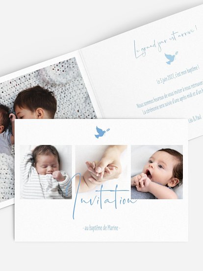 Faire-part baptême Photos du bonheur