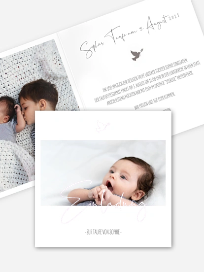 Taufeinladung Glücksfotos