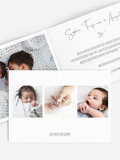 Taufeinladung Glücksfotos