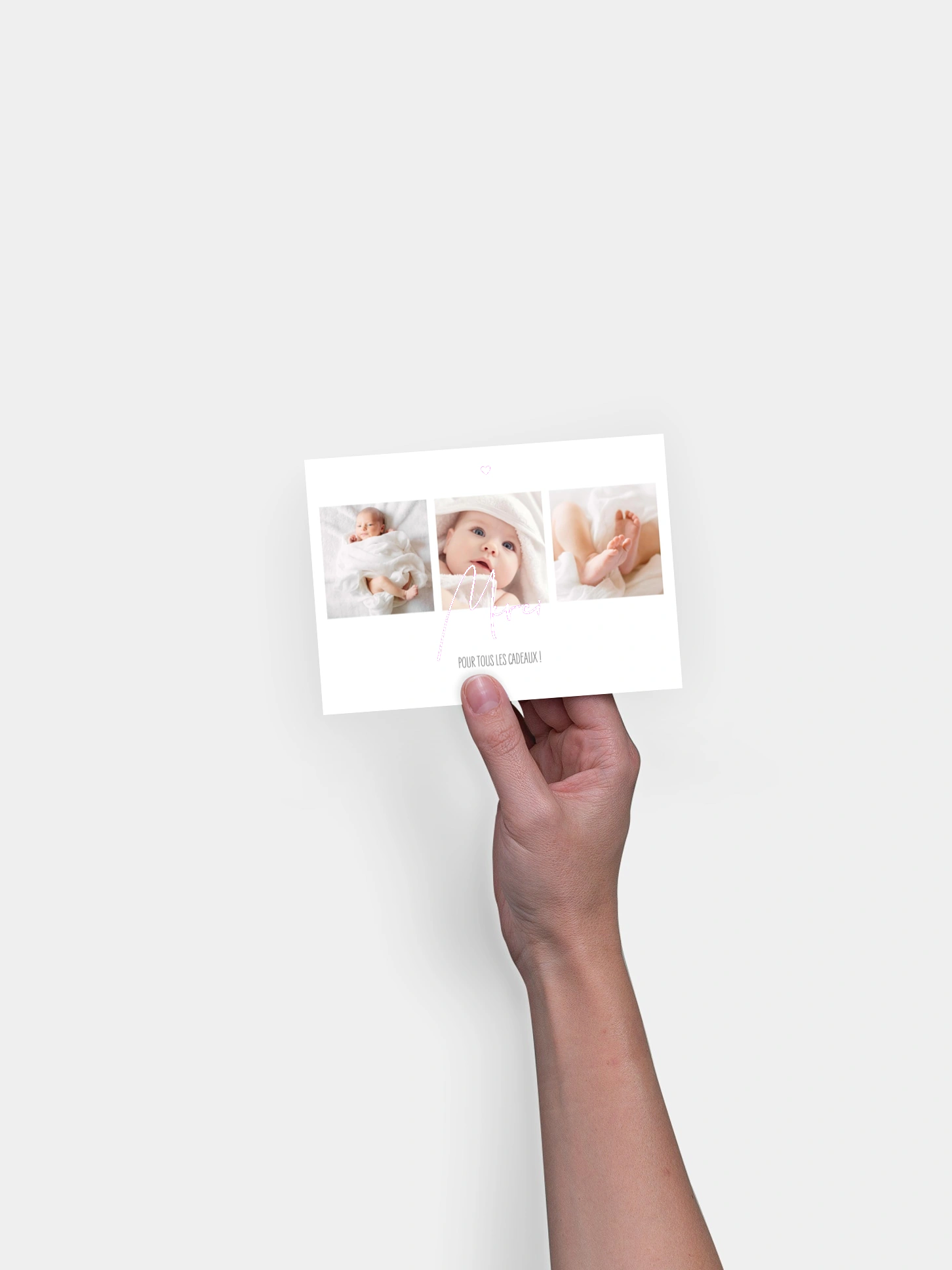Carte remerciement naissance Photos du bonheur