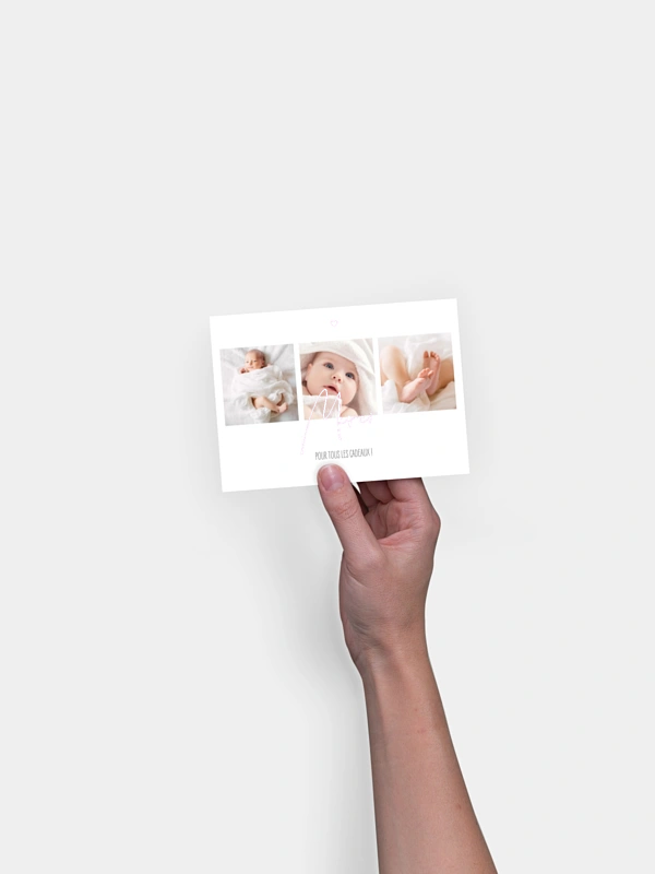 Carte remerciement naissance Photos du bonheur