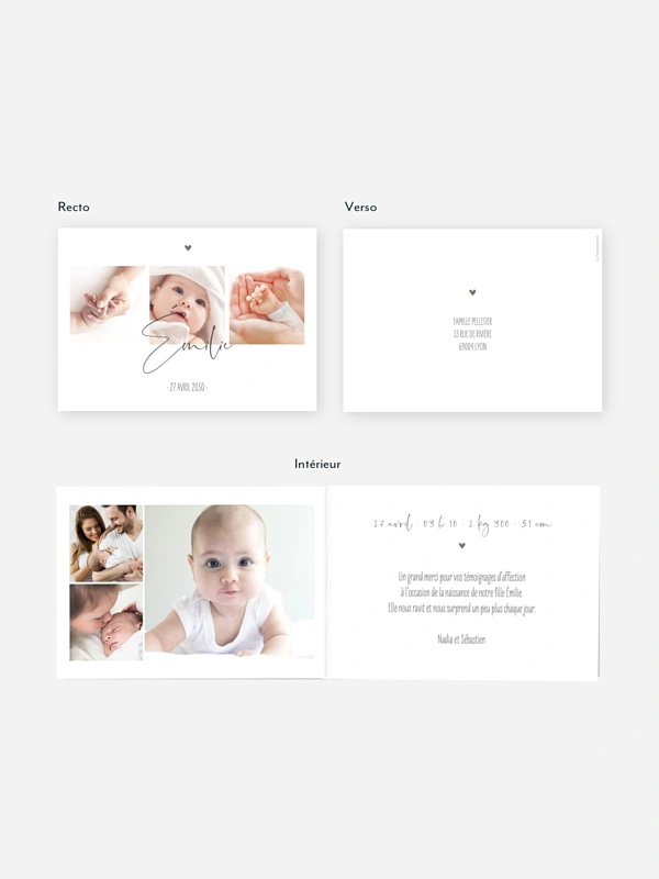 Faire-part naissance Photos du bonheur