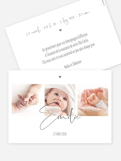 Faire-part naissance Photos du bonheur