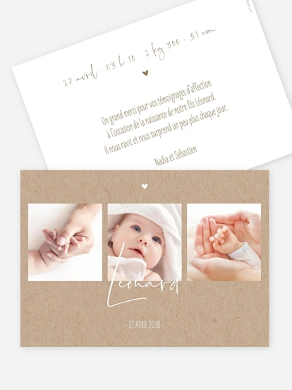 Faire-part naissance Photos du bonheur