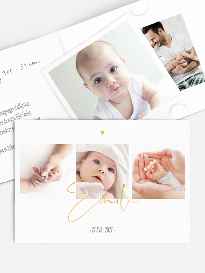 Faire-part naissance Photos du bonheur