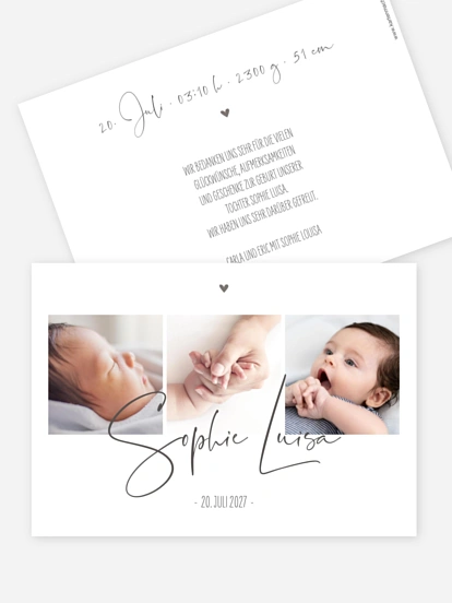 Geburtskarte Glücksfotos