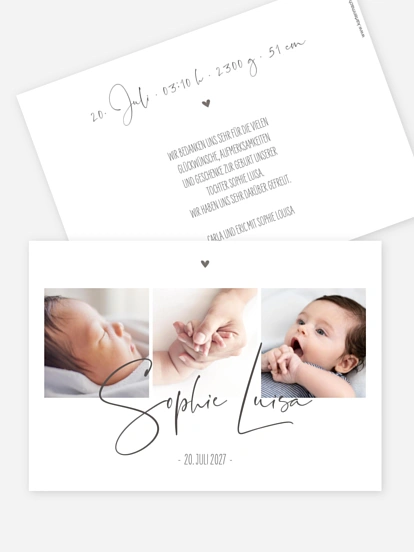 Geburtskarte Glücksfotos