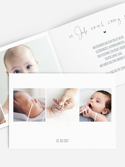 Geburtskarte Glücksfotos