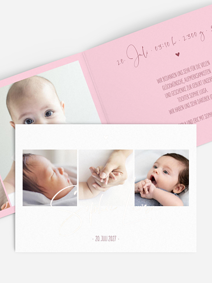 Geburtskarte Glücksfotos