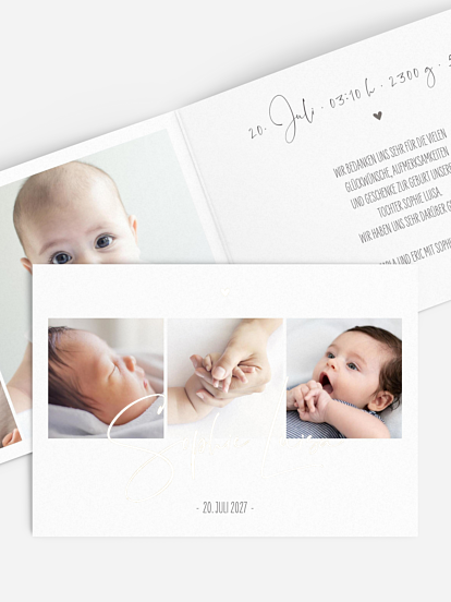 Geburtskarte Glücksfotos