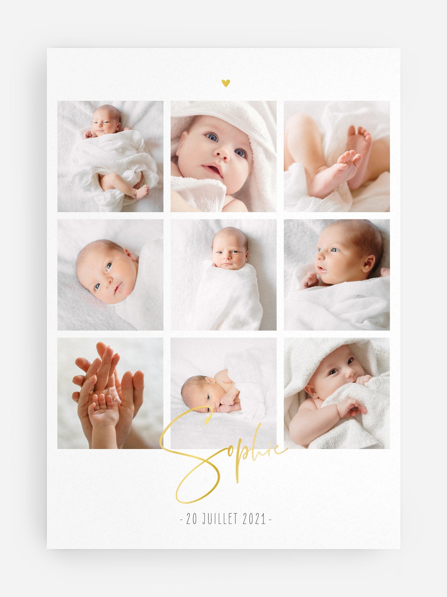 Affiche naissance Photos du bonheur