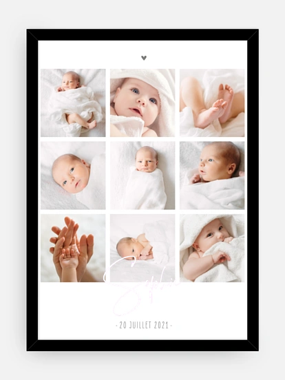 Affiche naissance Photos du bonheur