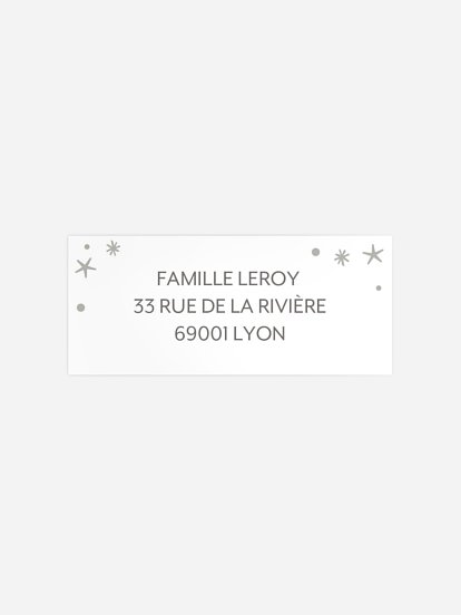 Étiquette expéditeur naissance Magie