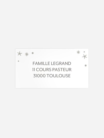 Étiquette destinataire naissance Magie