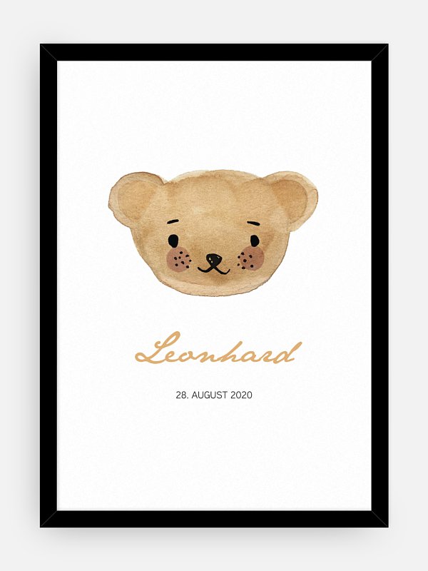 Poster Geburt Maskottchen